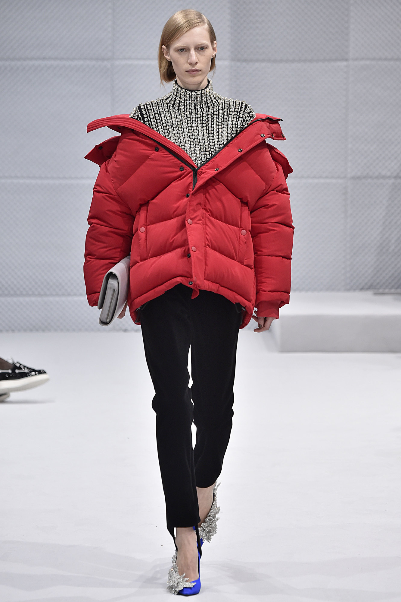 balenciaga red puffer