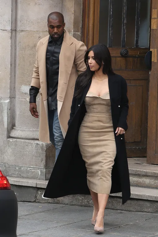 Kim Kardashian Sighting In ParisPARIS, FRANCE — MAY 21: Kim Kardashian and Kanye West leave the 'Maison Martin Margiela' showroom on May 21, 2014 in Paris, France. (Photo by Marc Piasecki/GC Images/Getty Images