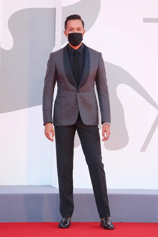 VENICE, ITALY — SEPTEMBER 03: Livio Beshir walks the red carpet ahead of the movie «The Human Voice» and «Quo Vadis, Aida?» at the 77th Venice Film Festival at on September 03, 2020 in Venice, Italy. (Photo by Ernesto S. Ruscio/Getty Images)